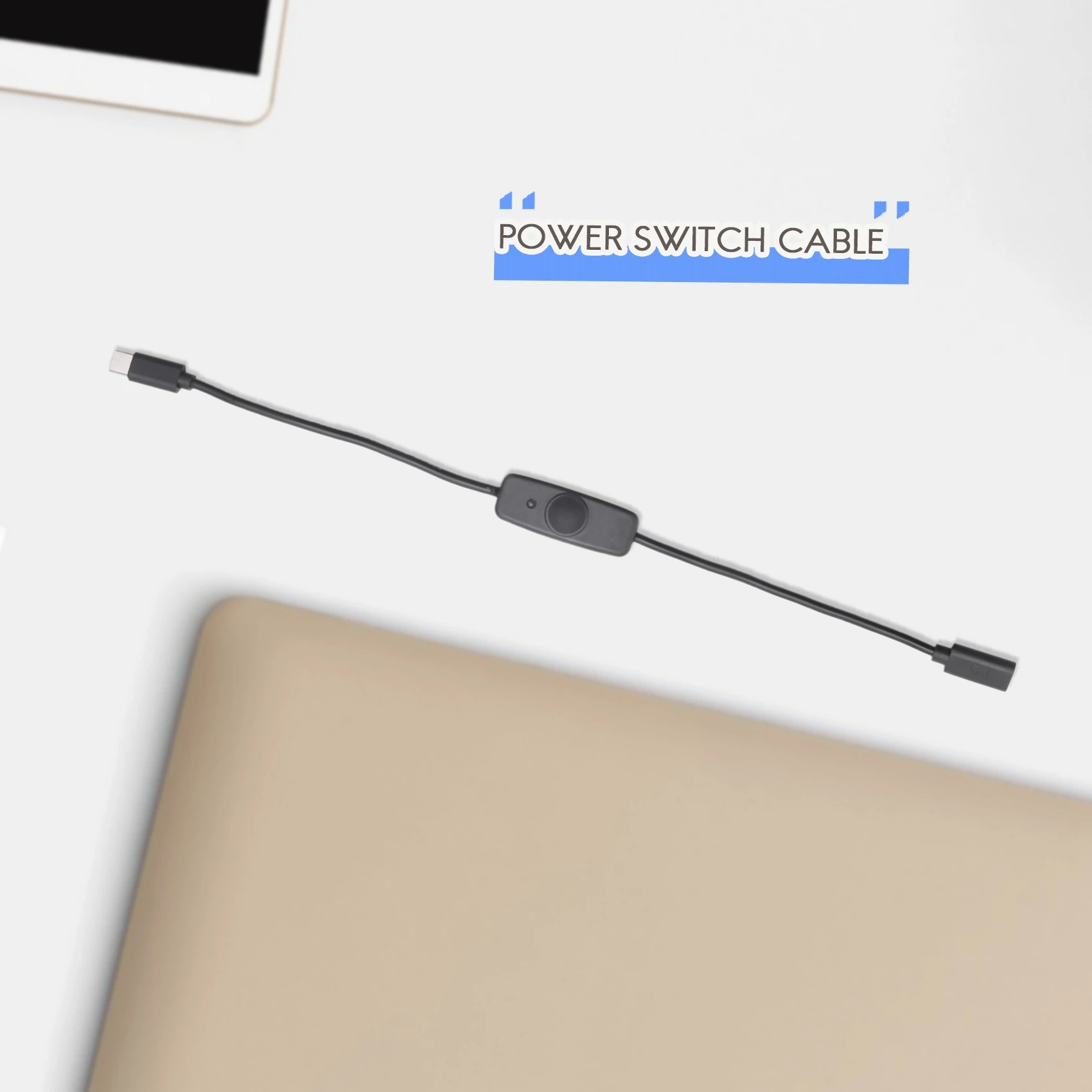 Выключатель питания USB Type C со световым индикатором «папа-мама» Удлинительный кабель USB-C для Raspberry Pi 4BJAS