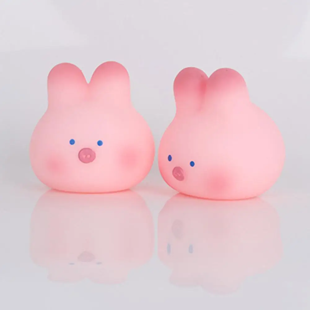 Jouet mignon overet lapin rose, animal confortable, Squishes de décompression, jouets de dessin animé, J8Z4