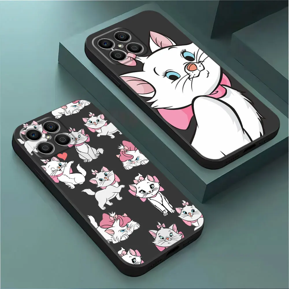 Silicone Phone Case for Honor 70 Lite 8X 90 Pro 20 X6 X6a 4G X7 X8 X8a X9a 5G Cute Disney Marie Cat Cover