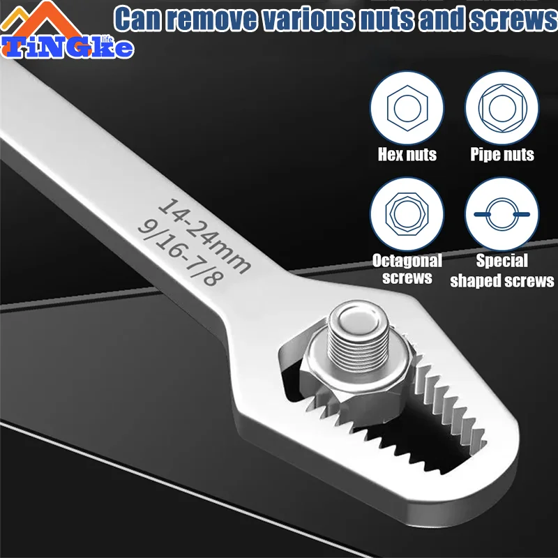 3-17mm8-22mm Universal Torx Wrench Adjustable Multifunction Wrench Board Double-head Multipurpose Torx Spanner Repair Hand Tools