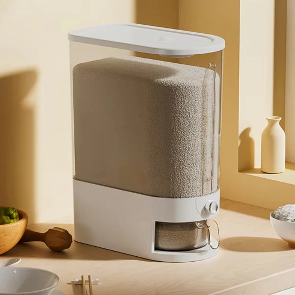 الراقية دلو الأرز المضغوط الحشرات واقية من الرطوبة مختومة المنزلية الغذاء الصف صندوق الأرز حاوية تخزين الدقيق 5 كجم #2