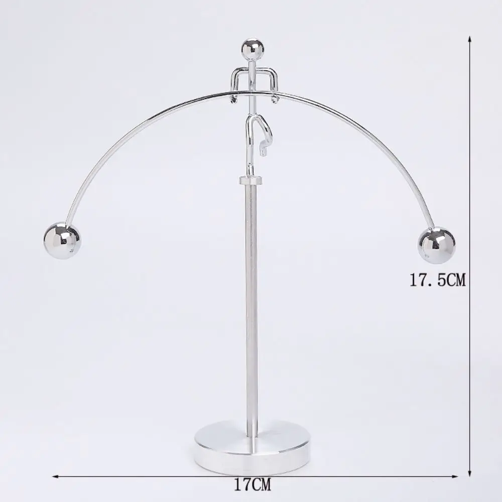 Stainless Steel Balance Ball Toy Pendulum Cradle Weightlifter Kinetic Art Balance Iron Man Ornaments Early Education Tools