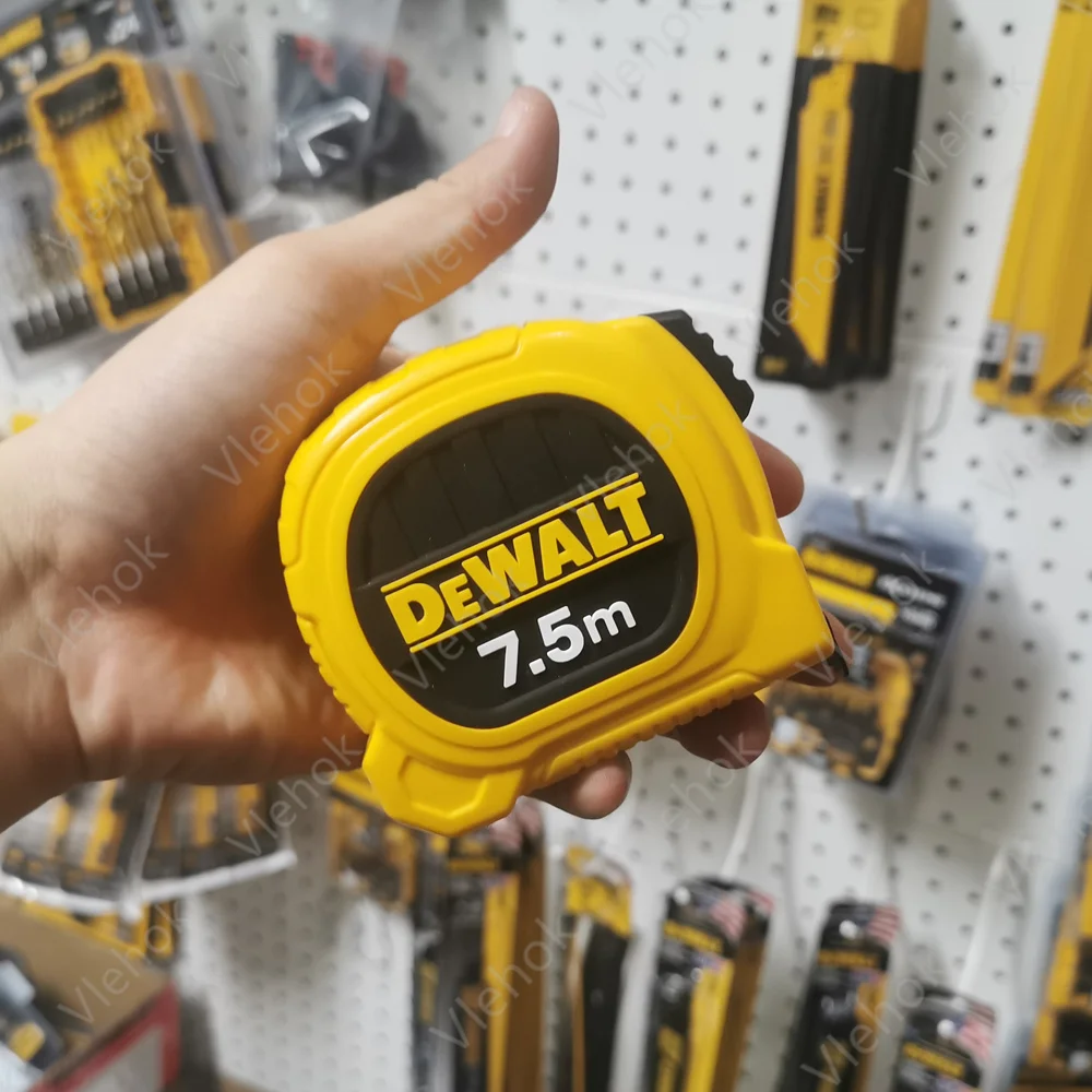 DEWALT tape measure 5m 7.5m scale wear-resistant measurement box shrinkage scale carpentry steel strip building decoration ruler