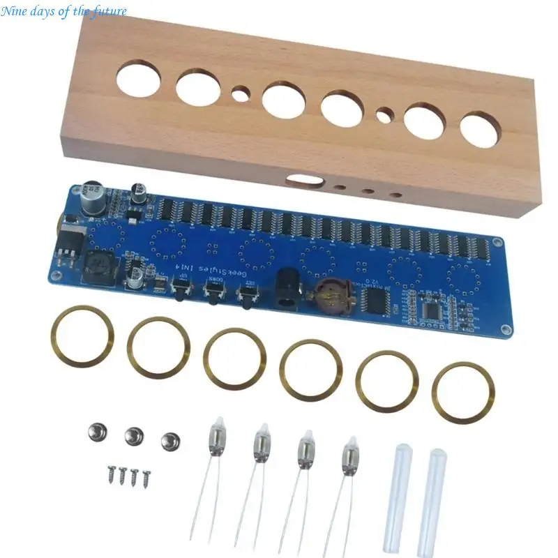 Wooden DIY Electrical Accessories Set Including Shell Light and Circuit Board E65A