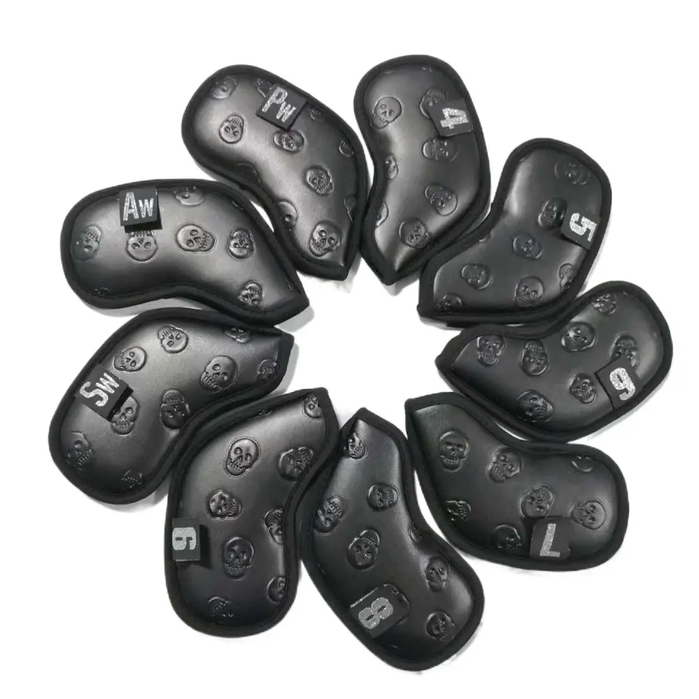 Accesorios para Putter de Golf, cubierta de poste de hierro, funda protectora para Putter de Golf con calavera, cubierta para cabeza de hierro para Golf, cubierta para Club de Golf, cubierta para cabeza de calavera