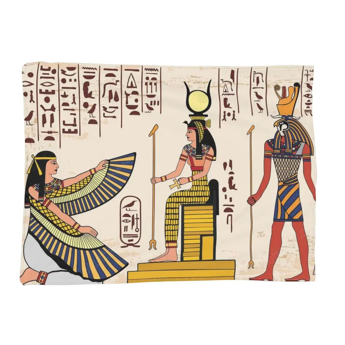 Ancient Egyptian Culture Blanket Soft Warm Flannel Throw Blanket Bedspread for Bed Living room Picnic Travel Home Couch