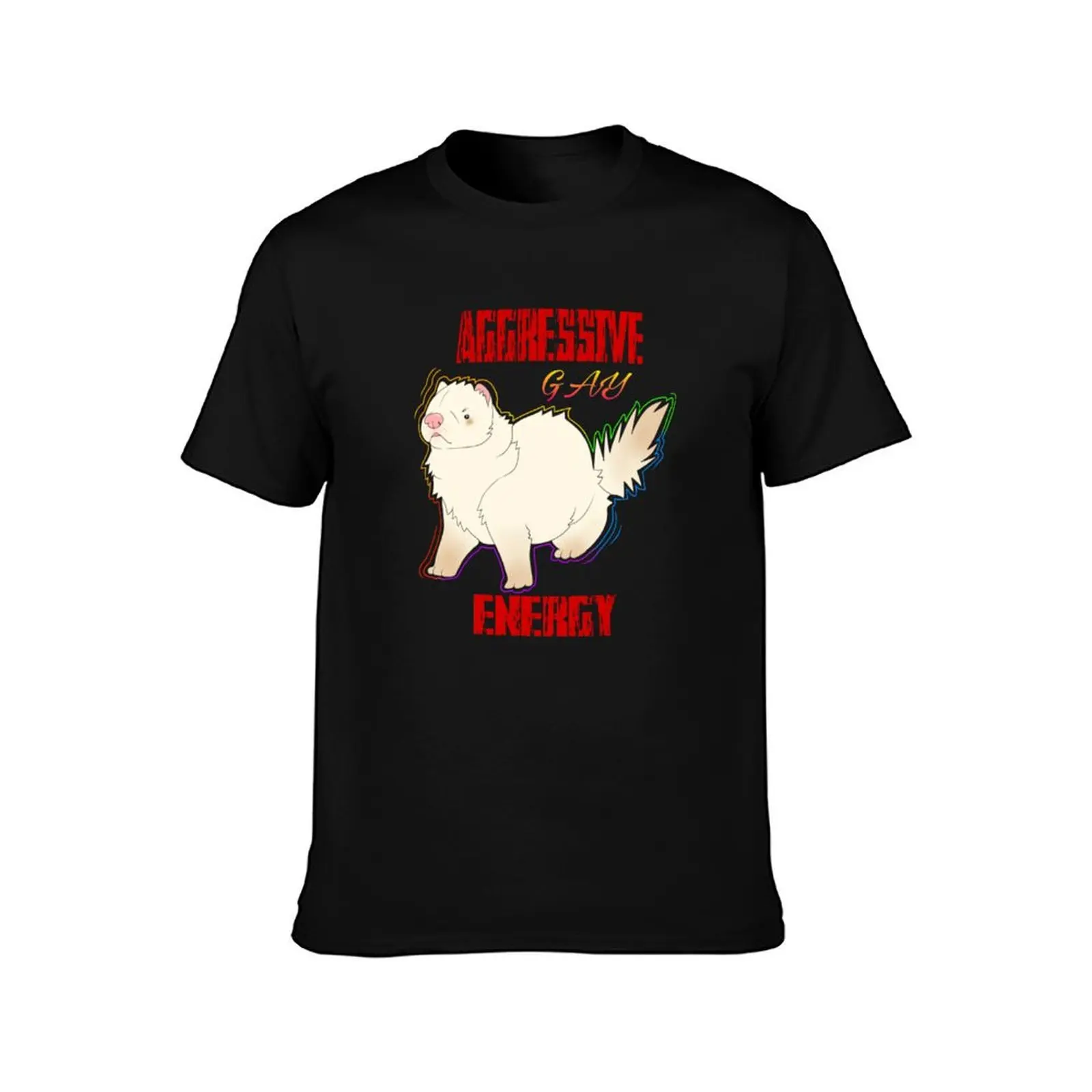 Aggressive Gay Energy Lettering DEW Ferret T-Shirt Holiday Simple Tee Shirt