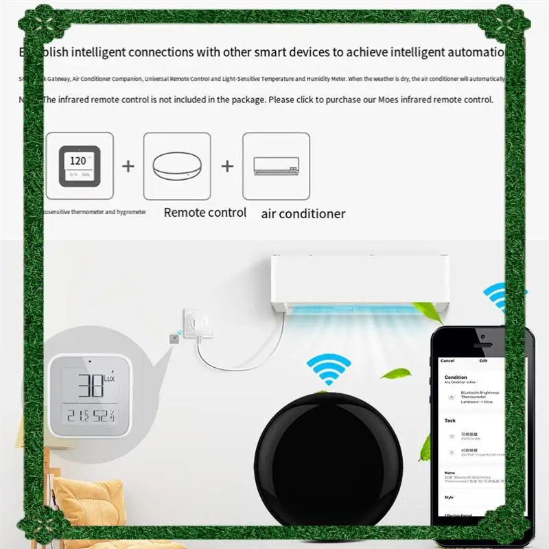 24-Stunden-Lieferung Tuya Smart App Control Thermometer Temperatur Luftfeuchtigkeit Helligkeit Detektor Sensor Bluetooth Mesh Smart Licht