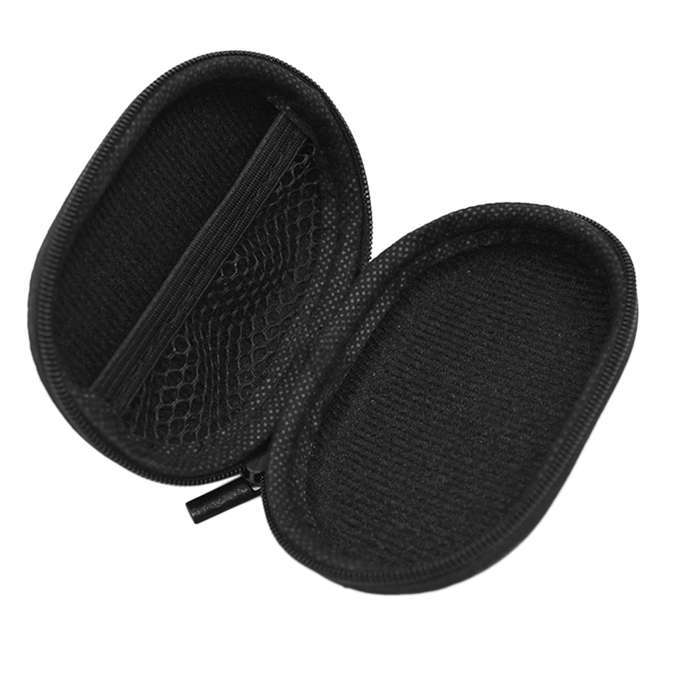 For AS10 ES4 PU Earphones Storage Bag Case Square Earbuds Case Container Black