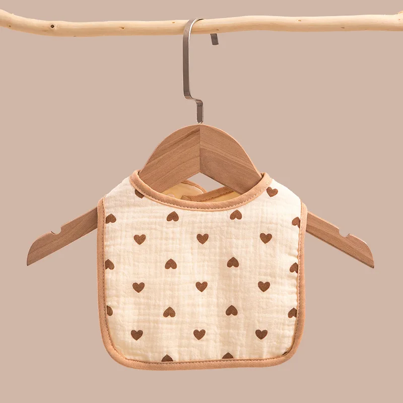 Oto Air Liur Makan Bayi Tahan Air Kain Sendawa Kancing Jepret Katun Lembut Pola Cetak Handuk Air Liur Bayi Oto Bayi