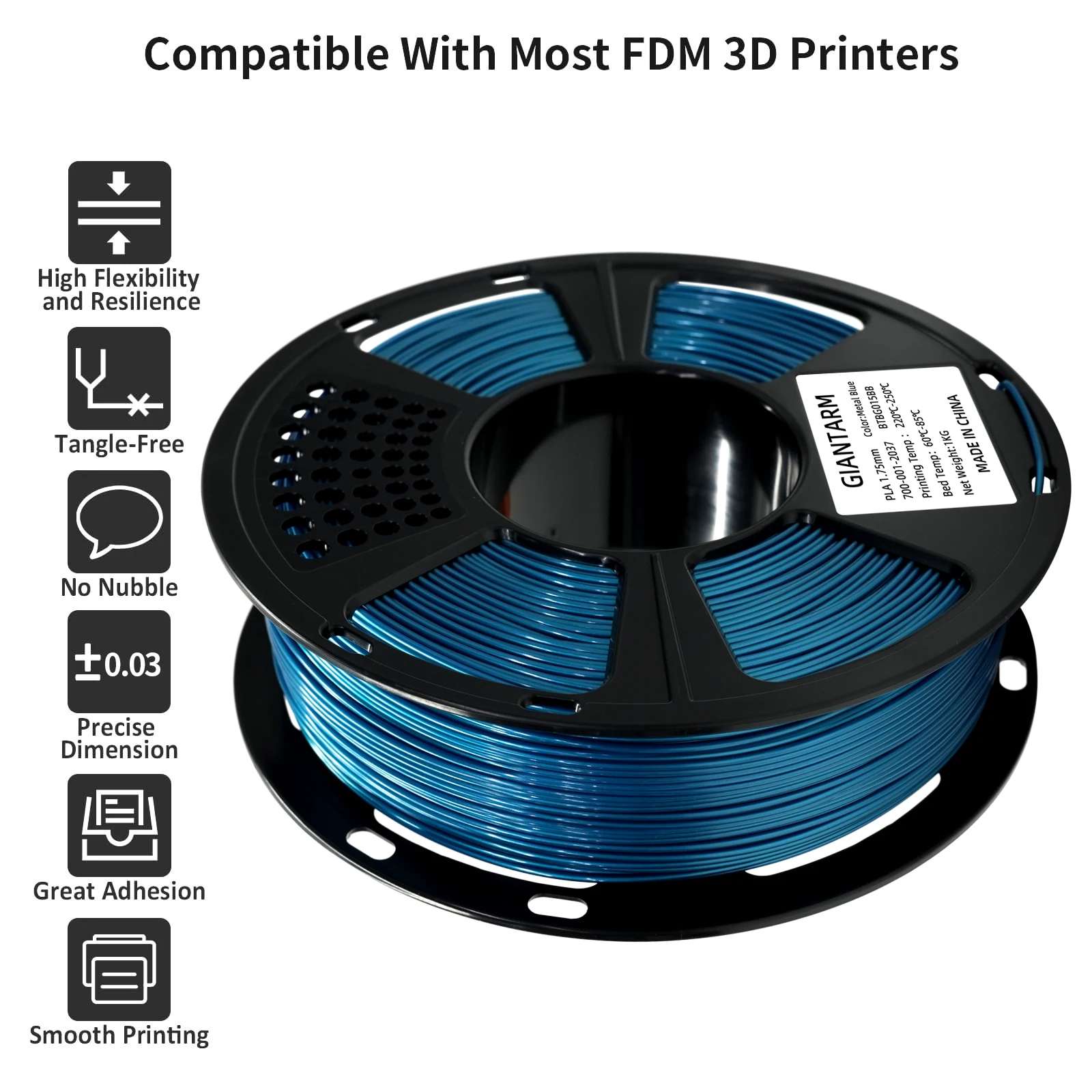 Geeetech — filament PETG z metalicznym wykończeniem — zdjęcie produktu 4