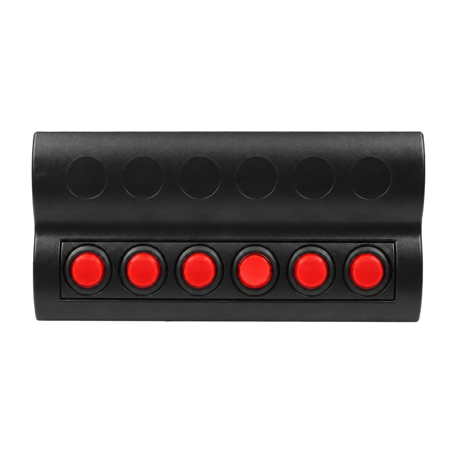 12V Panel Switch 6 Gang Rocker Style ABS Material for RV Marine Yacht Circuit Control