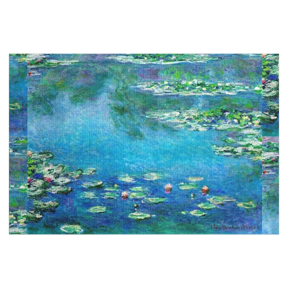 

Red Water Lilies - Les Nymphéas Rouges de Claude Monet Jigsaw Puzzle Name Wooden Toy Personalized Baby Object Puzzle