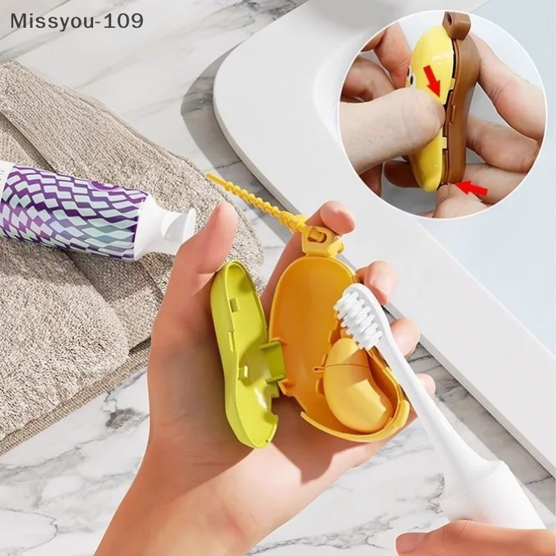 Copri testina per spazzolino con scomparto per dentifricio – Scatola da viaggio portatile per l'igiene e la protezione dalla polvere