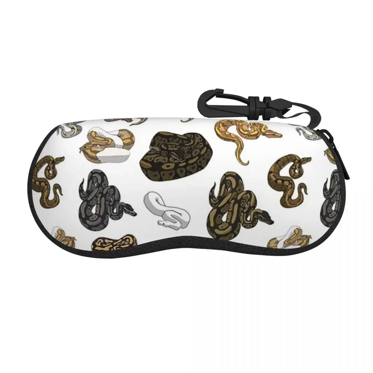 Ball Python Morph Snake Pattern Sleeveless Top Shell Glasses Case Protective Sunglasses Box Women Men Soft Eyeglasses Bag Pouch