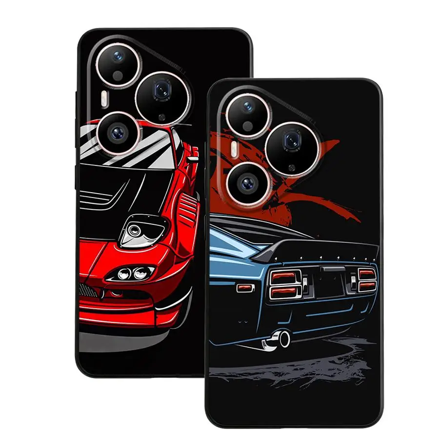 Case for Huawei P40 Lite P Smart 2019 P20 Lite 2018 P30 P20 Pro Pura 90 Pro Max 80 Ultra 70 Phone Cover JDM Spoort Car