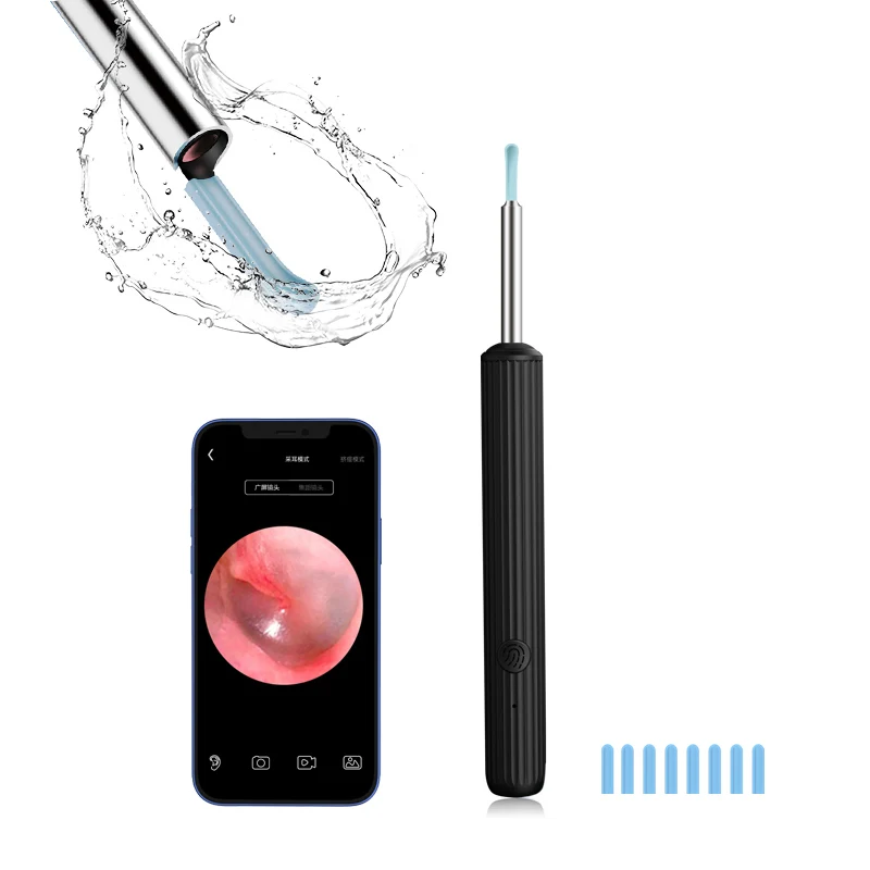 Ear Wax Removal Ear Cleaner with Camera 1080P HD Wireless Ear Otoscope with 6 LED Lights for iPhone iPad Android Phones