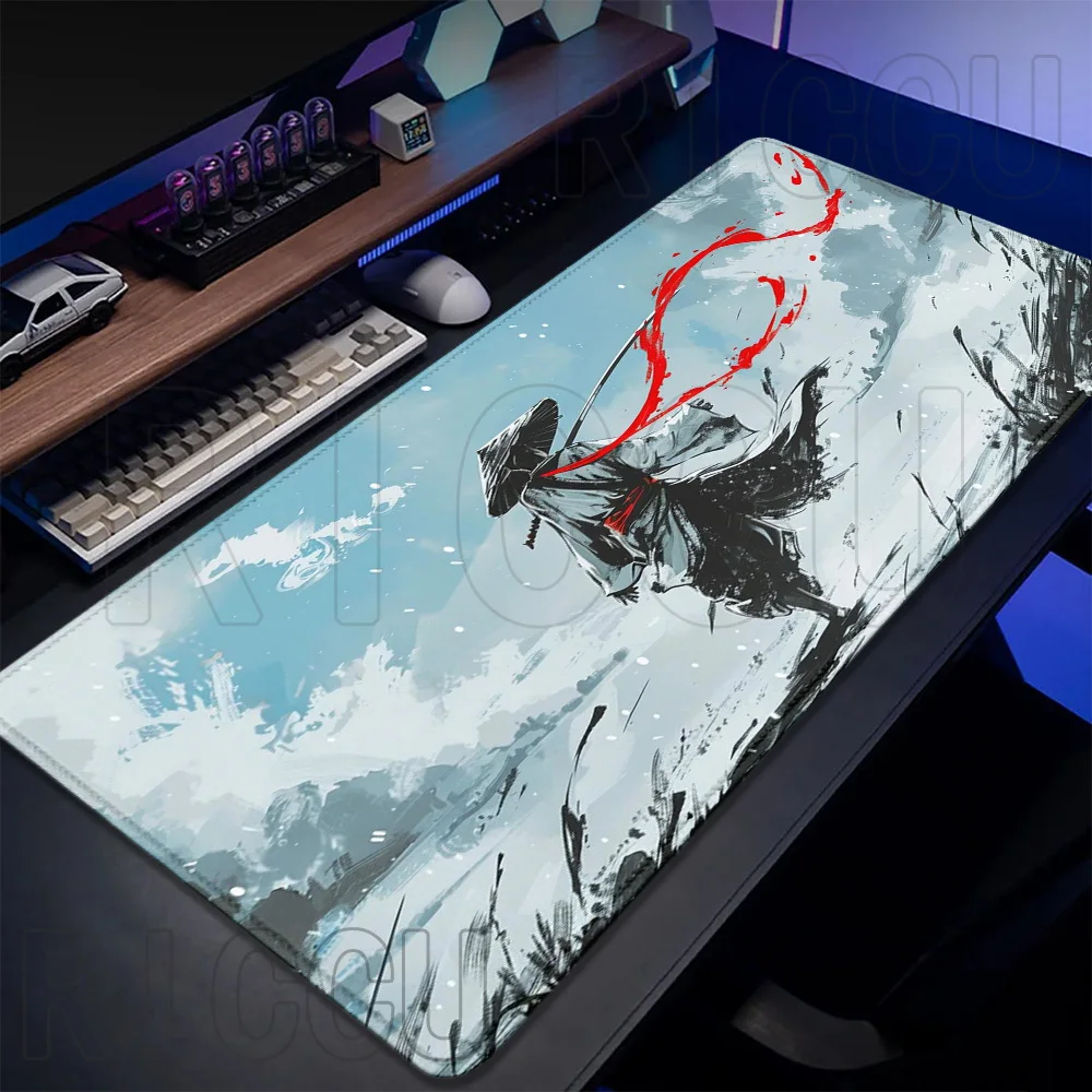 Japan XXL Samurai Warrior ranger Large Extended Gaming HD Mouse Pad 600X300 MM Desk Mat for Office Gamer Non-Slip PC accessories