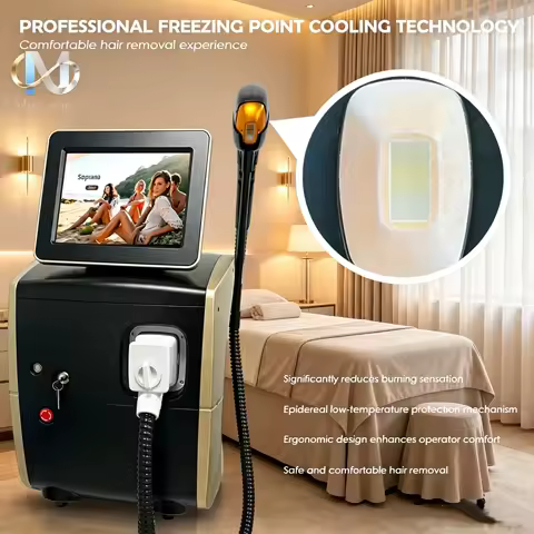 Hot Sale Diode Laser Hair Removal Machine Freezing Painless Depilation CE ISO Salon Device All Skin Tones Men Women Full Body