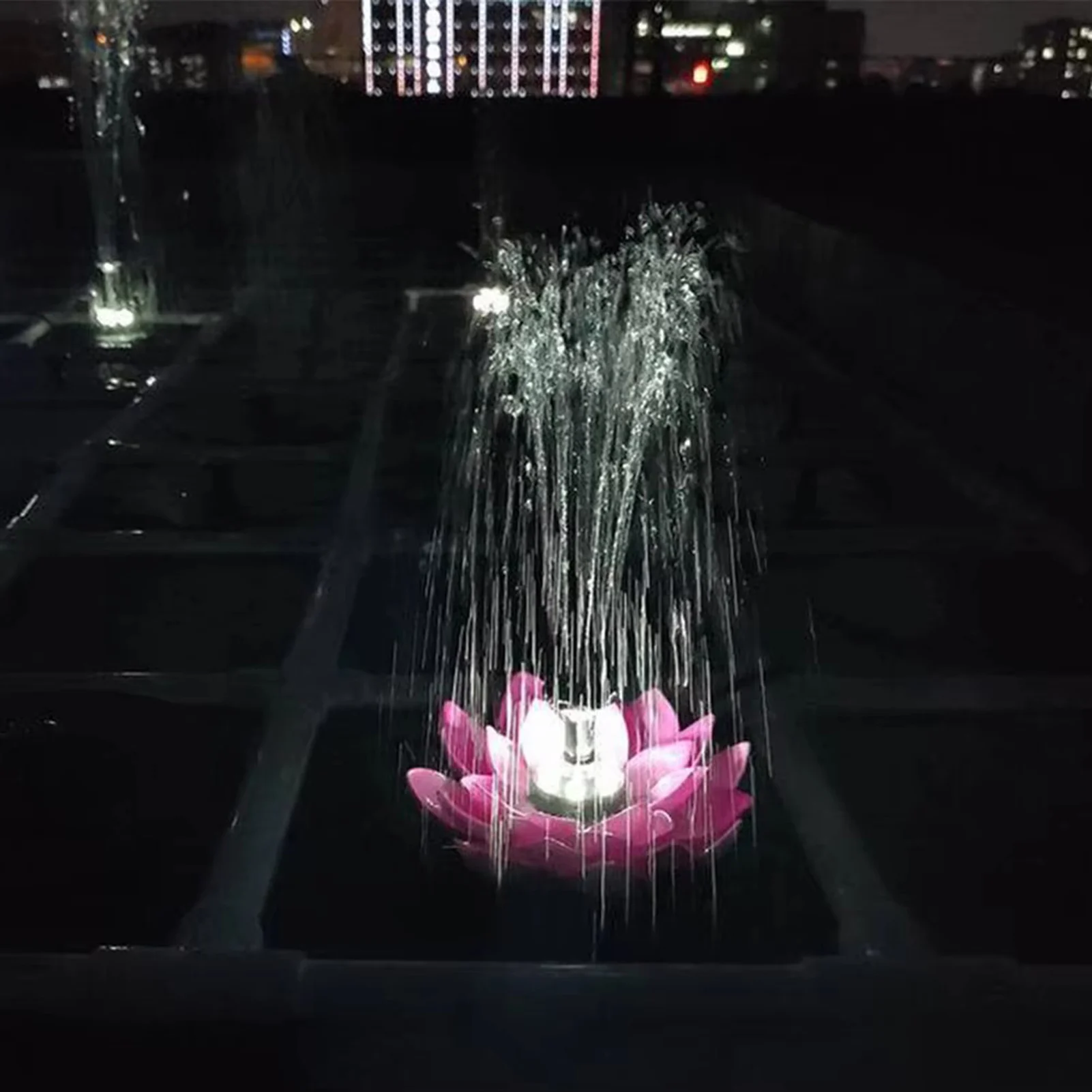 

Mini Solar Lotus Model Fountain Pump No Battery Required Waterfall Fountain for Pond Fountain Decor