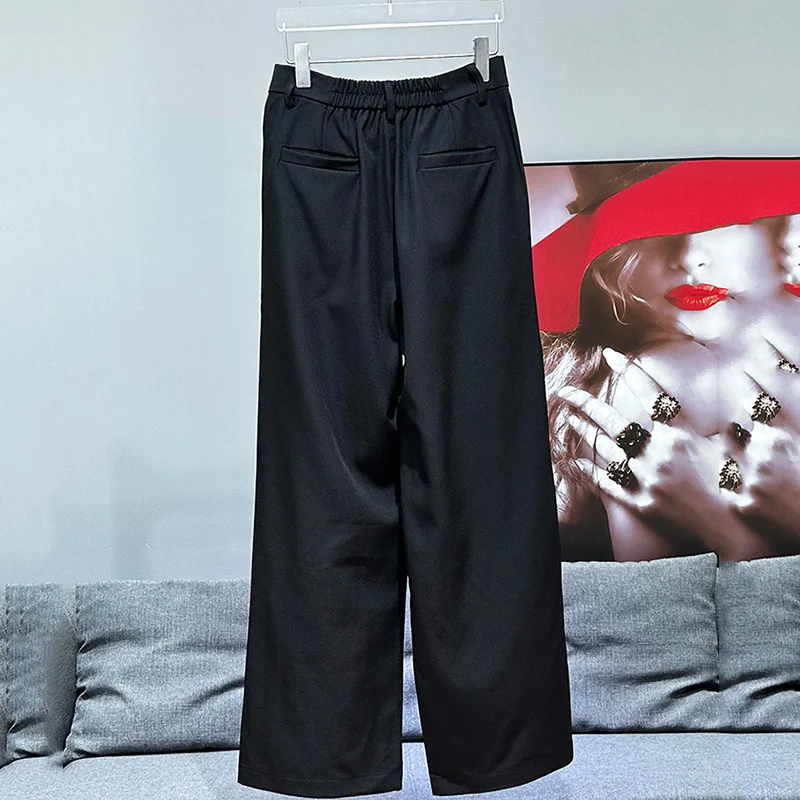 PFHQ Korean Fashion Trendy Men's Loose Versatile Design Straight Leg Pants New Metal Multi Decorative Trendy Trousers 21Z5458