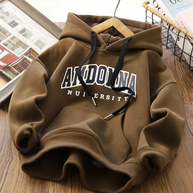 Boys Hoodies Sweatshirts Cotton Thicken Velvet 2022 Red Warm Winter Autumn Outwear Baby\'s Kids Children\'s Clothing