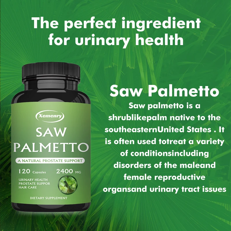 Saw Palmetto Supplement Helps Block DHT Promotes Prostate Health - Reduces Hair Loss - Healthy Urine Frequency Men\'s Health