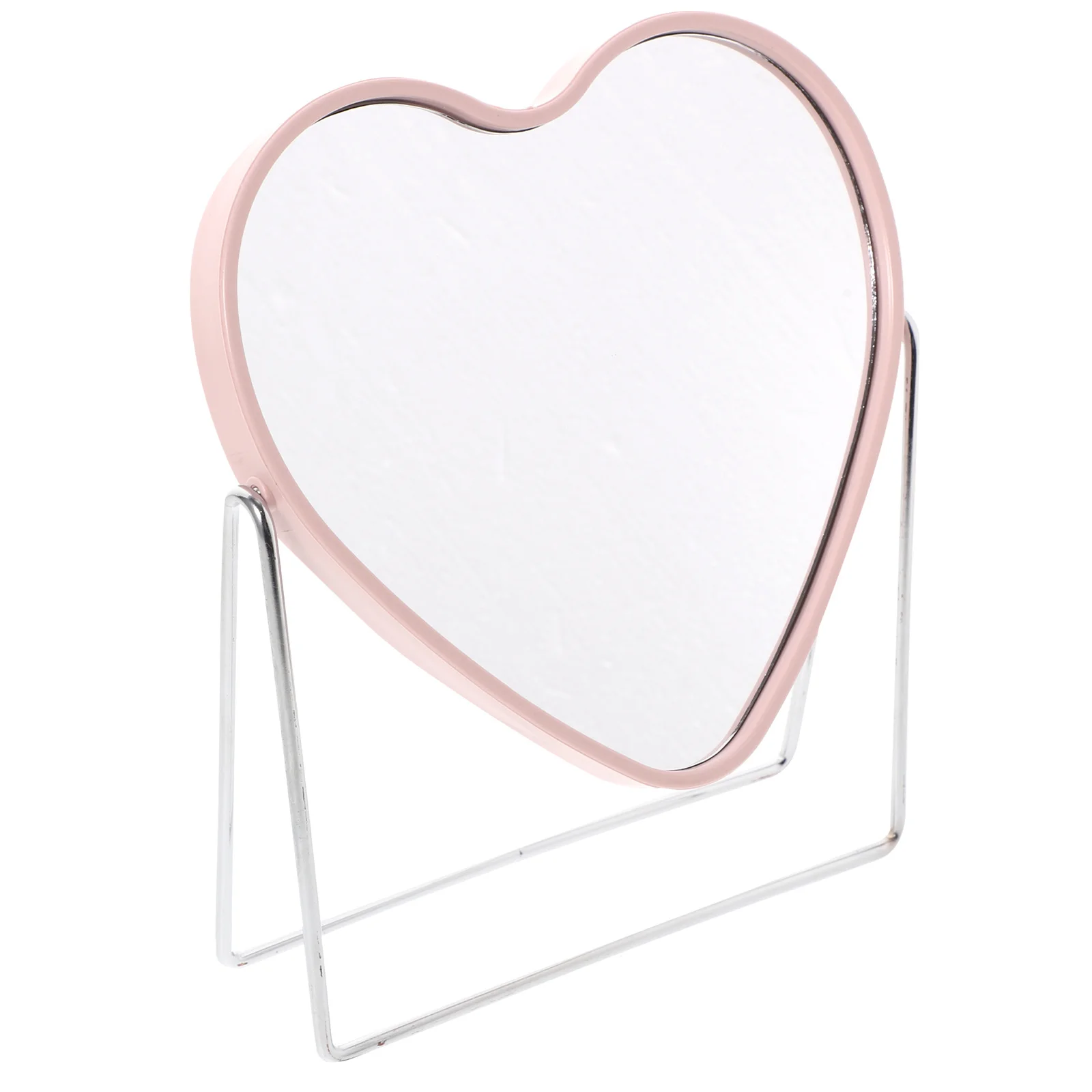 

Adjustable Heart Shaped Makeup Mirror Double Sided Swivel Vanity Desk Mirror for Facial Care Hair Styling Eyebrow Trimming