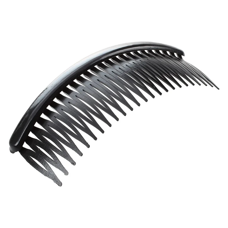 FZFZ черный пластиковый 24-зубчатый зажим для расчески для волос, 10 шт. для девочек-женщин