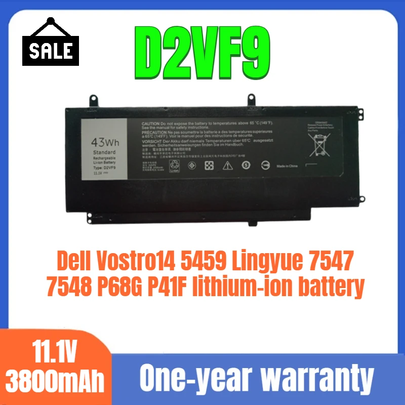 

D2VF9 new notebook battery for Dell Vostro14 5459 Lingyue 7547 7548 P68G P41F lithium-ion battery