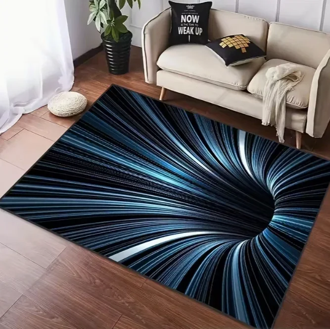 Illusion Black Hole Area Mat Modern Abstract Space Turbo Design Home Decoration Suitable for Living Rooms Bedrooms Illusion Mat