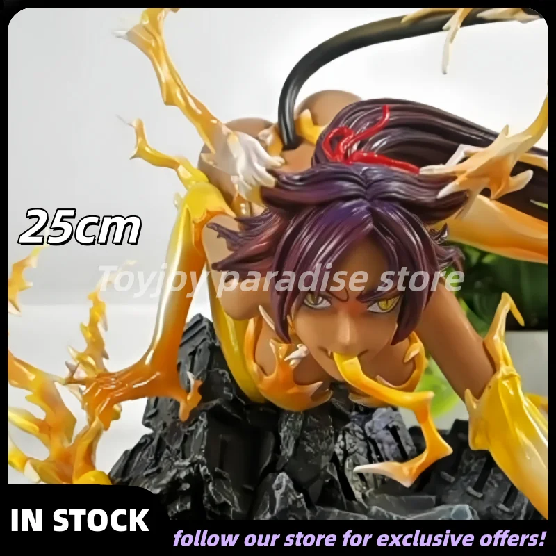 

25cm Bleach Yoruichi Shihouin Black Cat Warrior Thousand-Year Blood War Anime Figure Resonance Series Collectible Statue Gift