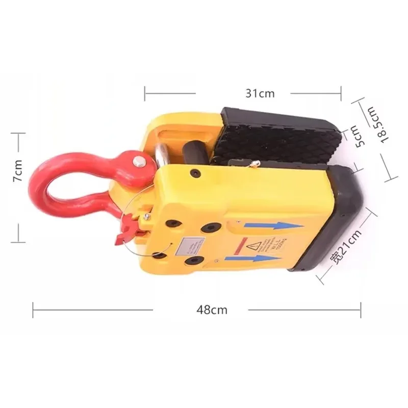 1000KG Heavy Duty Stone Slab Lifting Clamp Rubber Lined 15-60mm For Granite Mle Slate Transport