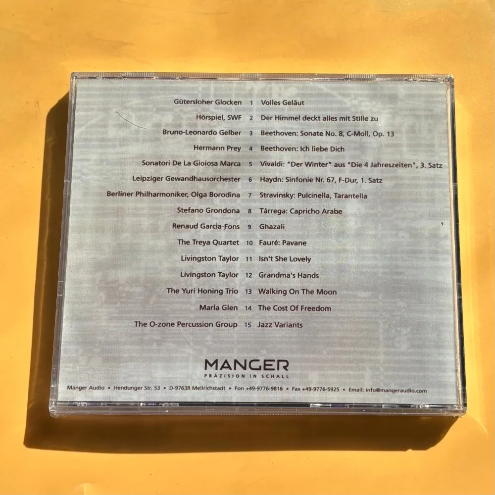 Germany Manger Audio Test CD Audiophile HiFi Demonstration Disc 15 Tracks Ultimate Sound Quality Brand New Sealed In Stock