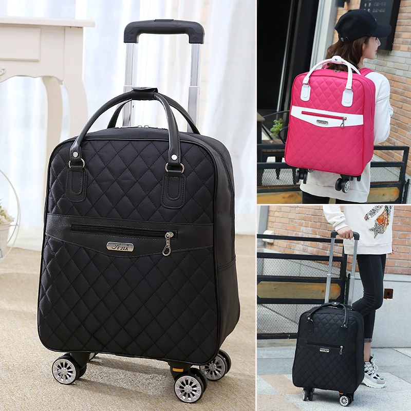 

Large Capaci Travel Bag Women's Bapa with Pull Rod Double oulder Bag Boarding Suitcase Universal Wheel ort Trip Bag
