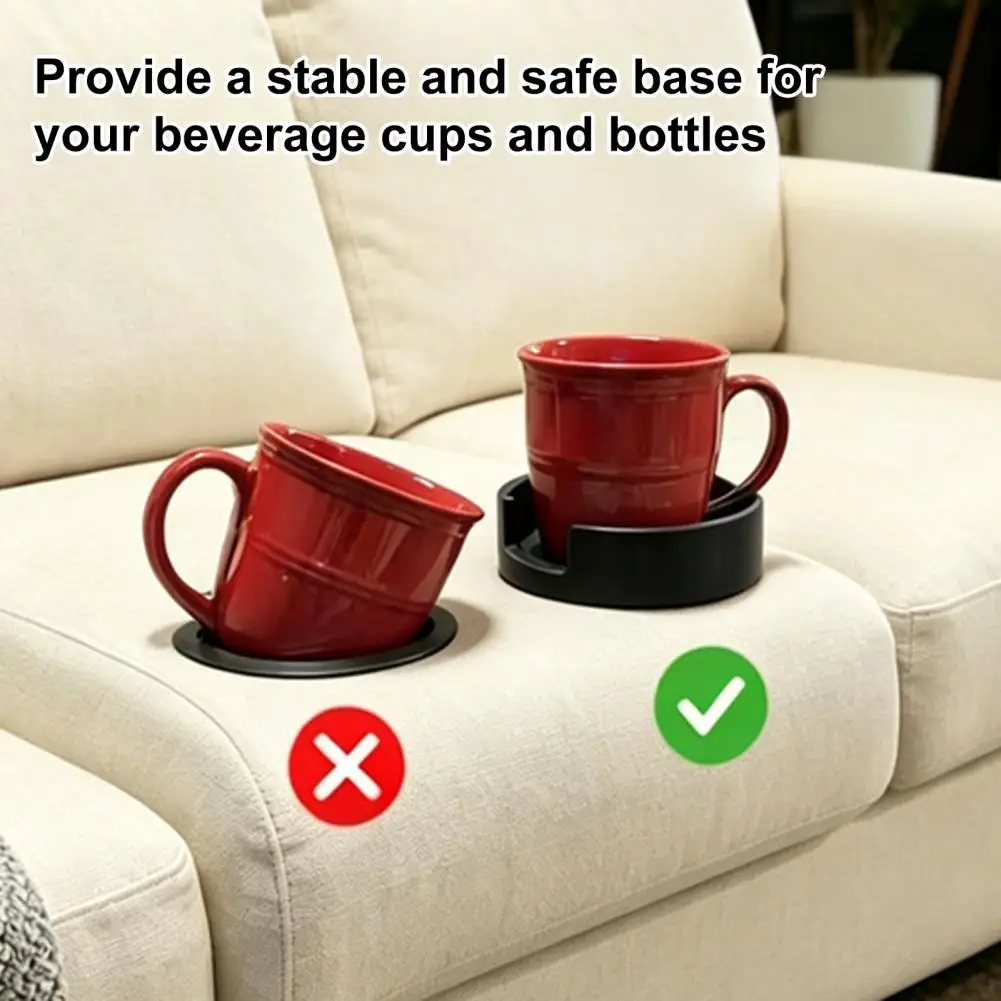Spill-proof Coaster No Tool Installation Cup Holder Universal Sofa Cup Holder Adapter Expandable Drink Stabilizer for Mugs Wine