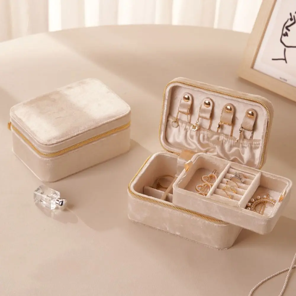 

Detachable Jewelry Packing Bag Bracelet Earrings Rings Necklace Velvet Jewelry Holder Large Capacity Organizer