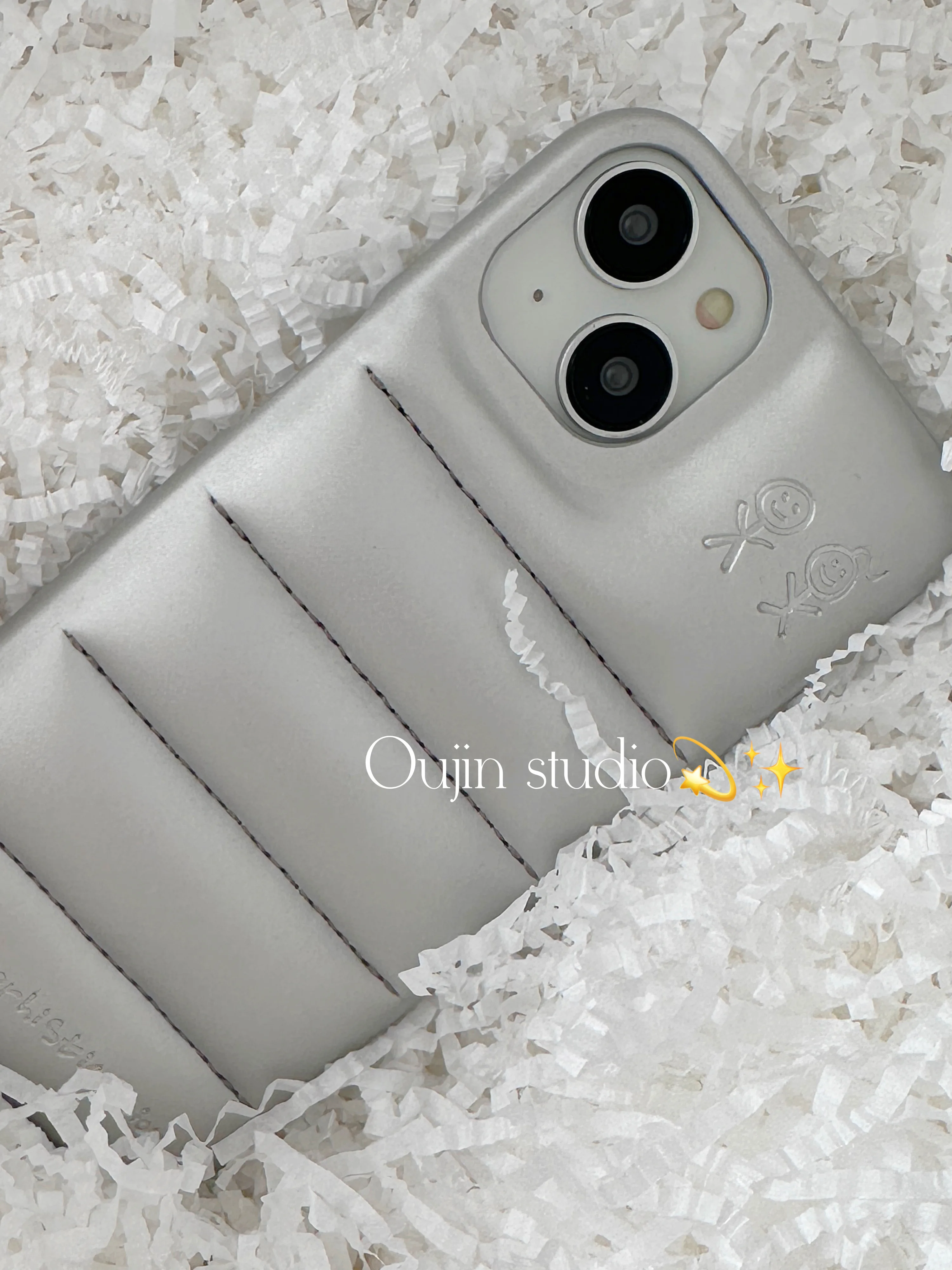 Korean ins niche personality rose same style silver down bulging mobile phone case1615/15promax/13/12 anti-fall protective cover