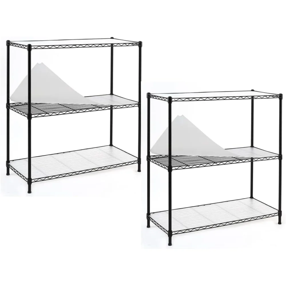 

EFINE 2-Pack 3-Shelf Shelving Unit with 3-Shelf Liners, Adjustable Rack, Steel Wire Shelves, Shelving Units and Storage