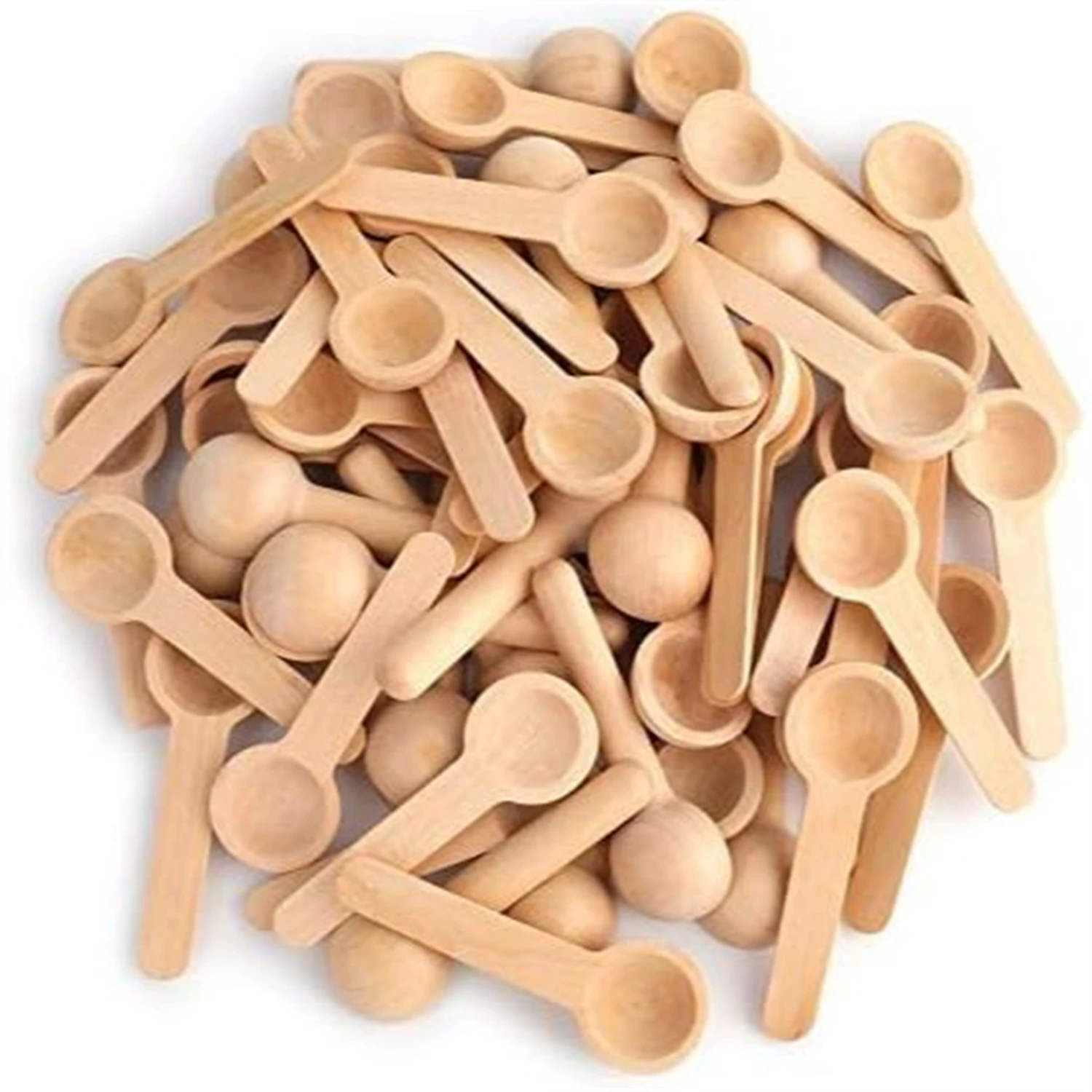 5-teiliges Set Mini-Holzlöffel, kleine Badesalzlöffel, Bonbonlöffel, Löffel für Gewürzgläser, Honig, Kaffee, Kuchendekorationswerkzeug – Detail 4