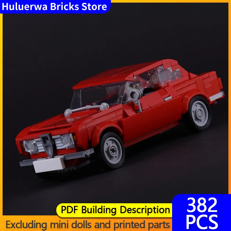 

Модель скоростного гоночного автомобиля MOC, строительные кирпичи Giulia Sprint GT, компактный купе, модульная технология, детские праздничные подарки, сборная игрушка