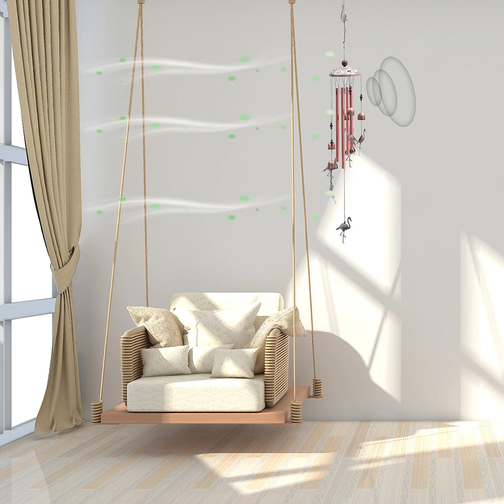 

Flamingo Wind Chimes Decor Garden for outside Outdoor Ornaments Bells Pendant Hanging Tubes Gift Mother