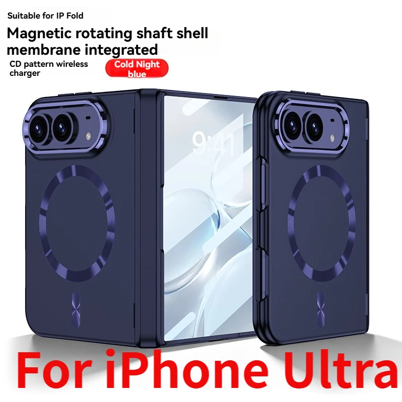 For Magsafe Magnetic Phone Case For iPhone Duo Fold Version & Ultra - Folding Stand Compatible with Case Film Integration