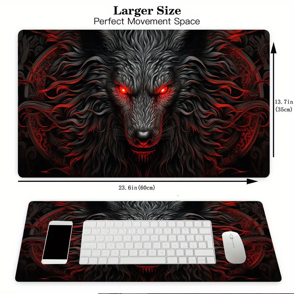 Mysterious Wolf Totem MTG Playmat Magic Card Battle Mat Non-Slip Durable 35X60CM Commander playmat tapete magic mtg Desk mat