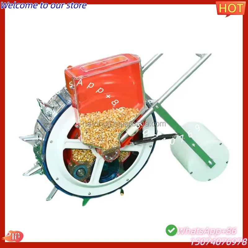 2026 Factory Price Adjustable Hand Push Agricultural Machinery Metal Seeder for Corn Garlic Peanut and Vegetable Easy to