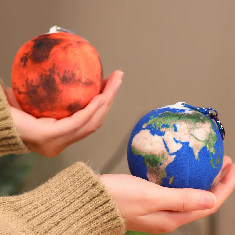 10cm nova marte terra júpiter pingente de pelúcia lua realista vênus sol brinquedo de pelúcia diversão netuno urano saturno mochila encantos chaveiros