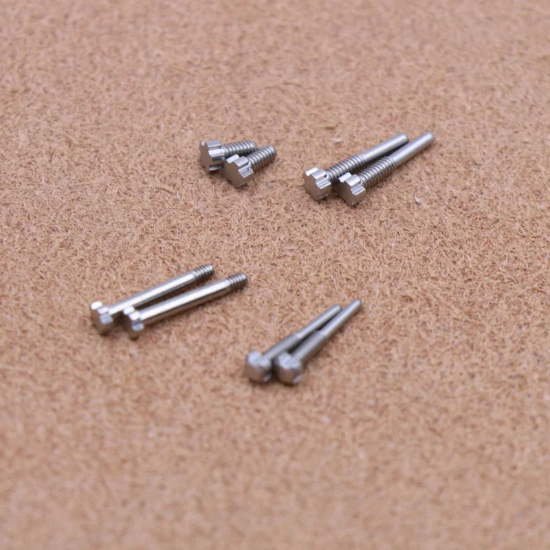 For Richard Miller Watch Accessories 5 Star Front Cover Panel Fork Screw Parts Tool Silver Netal Square Shape Black