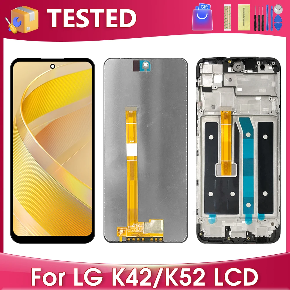 6.6''For LG K42 For LG K52 LMK420 LM-K420 LMK420H LMK520 LM-K520 LMK520E Display Touch Screen Digitizer Assembly Replacement