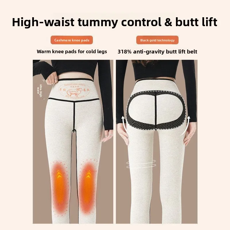 Pantaloni da yoga Bla Arkskin da donna autunno inverno foderati in Fce capispalla slim fit collant in cotone di seta pantaloni a nove punte