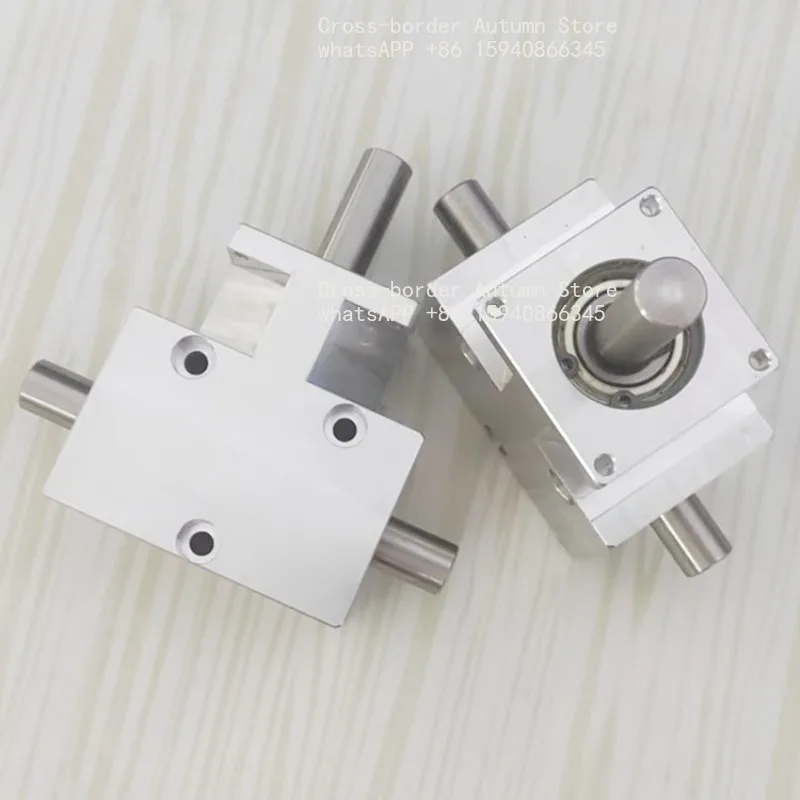 Suitable for small rotator 90 degree 1:1 spiral bevel gear shaft 12mm co-directional double output shaft differential assembly